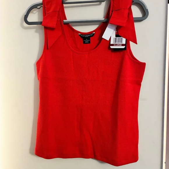 NWT French Connection Bow Tank Top ( High Risk Red) XL - Picture 2 of 11